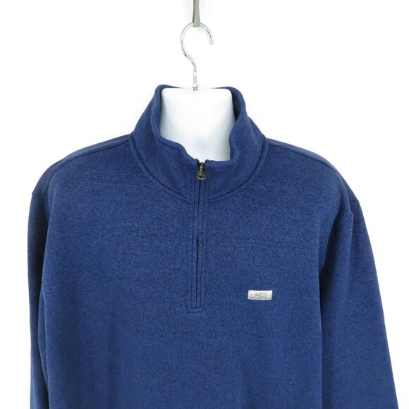 Ocean Coast Big Tall Men's LT Navy Blue Quarter-Zip Pullover Sweater NWT $64.50 - Picture 3 of 6